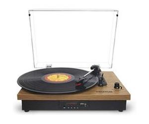 Platine Vinyle PRIXTON Studio avec Bluetooth - Tourne-disque lecteur et convertisseur de vinyle - Couleur Bois Bois C