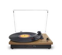 Platine Vinyle PRIXTON Studio, Tourne-disque Bluetooth/USB/SD, Lecteur et Numérisation des vinyles, 2 Haut-parleurs, Couleur Bois
