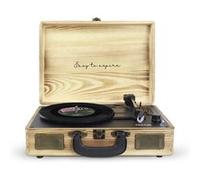 Platine Vinyle PRIXTON VC400 avec Bluetooth - Tourne-disque lecteur et convertisseur de vinyle - Couleur Bois Bois
