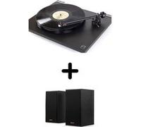 Platine vinyle Rega Planar 1 Noir mat + Enceintes amplifiées Klipsch R-41PM Noir vendues par paire Noir mat E
