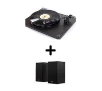 Platine vinyle Rega Planar 1 Noir mat + Enceintes amplifiées Klipsch R-41PM Noir vendues par paire Vinyle