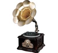 Platine vinyle rétro à lampes - disques vinyles, CD, MP3, Bluetooth, radio FM/AM