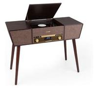 Platine vinyle rétro auna Belle Epoque 1912 Platine vinyle rétro lecteur CD Bluetooth USB - Tuner DAB+ / FM - Marron Marron G