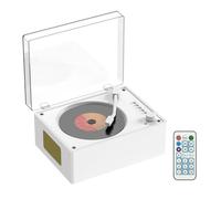 Platine Vinyle RéTro, Lecteur CD Domestique avec Haut-Parleurs Et TéLéCommande, Son Spatial 360°, Compatible USB/Aux/Type-C, Lecteur CD Bureau avec EntréE Auxiliaire 3,5 mm pour Chambre,B