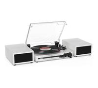 Platine vinyle rétro - LEVYS - 2 haut-parleurs stéréo 10 W - Bluetooth 5.3 - 3 vitesses (33⅓ 45 78 tr/min)