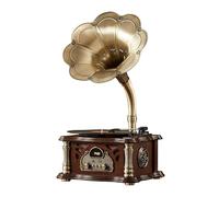 Platine Vinyle rétro, Tourne-Disque avec Bluetooth, Phonographe, Haut-parleurs stéréo intégrés, Radio FM, Commande à Distance