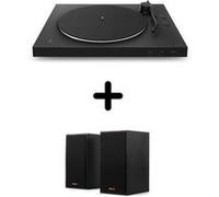 Platine vinyle Sony PS-LX310BT Noir + Enceintes amplifiées Bluetooth Klipsch R-41PM Noir vendues par paire Noir E