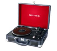 Platine vinyle stéréo 33/45/78 tours avec enceintes intégrées - USB/SD/AUX - Prise casque