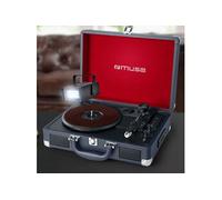 Platine vinyle stéréo 33/45/78 tours avec enceintes intégrées - USB/SD/AUX - Prise casque - Mini Strobe inclus