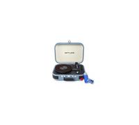Platine vinyle stéréo bleue clair 33/45/78 tours avec enceintes intégrées - USB/SD/AUX - Prise casque+clé USB 32Go