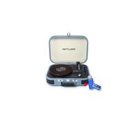 Platine vinyle stéréo bleue clair 33/45/78 tours avec enceintes intégrées - USB/SD/AUX - Prise casque+clé USB 32Go