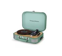 Platine vinyle stéréo Muse MT201-WW, 33/45/78 Trs, Enceintes intégrées Bluetooth USB lecture/Encodage SD/AUX - Vert pastel clair