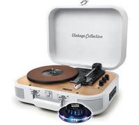 Pickering Platine vinyle Muse MT201-WW – 33/45/78, enceintes intégrées, Bluetooth, bois/blanc