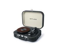Muse Platine vinyle stéréo Noire 33/45/78 tours – enceintes intégrées, USB/SD/AUX, prise casque
