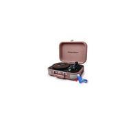 Platine vinyle stéréo saumon 33/45/78 tours avec enceintes intégrées USB/SD/AUX - Prise casque+clé USB 32Go