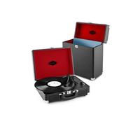 Platine Vinyle auna Sue Record Collector rétro & valise à vinyles -noir Noir G