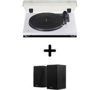 Platine vinyle Teac TN-180BT/A3 Blanc + Enceintes amplifiées Bluetooth Klipsch R-41PM Noir vendues par paire Blanc E