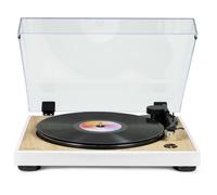 THOMSON TT301 - Platine vinyle design 33 et 45 tours - Tete de lecture Audio-Technica AT3600L - Bois et blanc