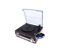 Platine vinyle Tourne Disques Camry CR1113 33/45/78 RPM - avec radio - Haut-parleur intégré - Fonction horloge et minuterie, LED G