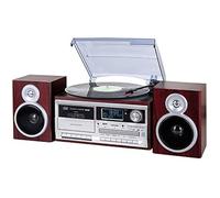 Trevi 0T107230 Tourne-Disque 33-45-78 25W DAB+ Bluetooth USB MP3 Bois