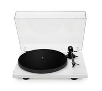 Triangle - Platine Vinyle Lunar 1 - Platine Vinyle Manuelle 33/45 Tours à Entrainement par Courroie - Cellule OM-5E intégrée - 420 x 112 x 330 mm - Blanc