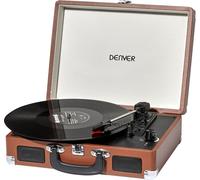 Platine vinyle USB Portable Rouge/Brun