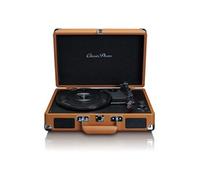 Platine vinyle valise avec haut-parleurs marron