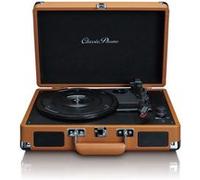 Platine vinyle valise avec haut-parleurs marron lenco