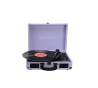 PRIXTON Platine Vinyle VC400, Tourne-Disque Vintage avec Bluetooth, Lecteur et Convertisseur des vinyles, 2 Haut-parleurs intégrés, Design Mallette, 3 Vitesses 33/45/78, Couleur Violet