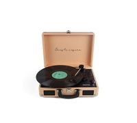 PRIXTON Platine Vinyle VC400, Tourne-Disque Vintage avec Bluetooth, Lecteur et Convertisseur des vinyles, 2 Haut-parleurs intégrés, Design Mallette, 3 Vitesses 33/45/78, Couleur Orange