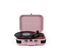 PRIXTON VC600 - Platine Vinyle Tourne-Disque Vintage, Lecteur de vinyles et de Musique Via Bluetooth et USB, 2 Haut-parleurs intégrés, Design Mallette, Couleur Rose