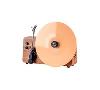 Platine Vinyle Verticale 33/45/78 Tours - Bluetooth, Haut-Parleurs Intégrés, Design Bois, Lecture 45° - 6 W