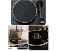 Platine Vinyle Verticale Vintage Grise ¿ Tourne-Disque - Bluetooth 5.3 - Platine Vinyle