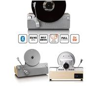 Platine Vinyle Verticale Vintage Grise ¿ Tourne-Disque - TCD-071SI - Bluetooth 5.3 - Platine Vinyle -