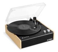 Victrola Platine vinyle Eastwood VTA72 Bluetooth 3 vitesses Haut-parleurs intégrés Beige et noir