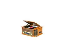 OPTEX Platine Vinyle Vintage Bois Vernis 1 Port USB Rétro Tourne Disque