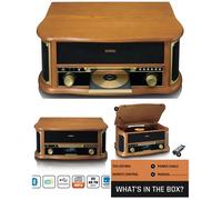 Platine Vinyle Vintage ¿ CD-Cassette-Tourne-Disque - TCD-2571WD - Bluetooth 5.0 - Platine Vinyle - Radio AM/FM /DAB+