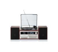 Platine Vinyle Vintage Radio DAB/DAB+/FM, Lecteur CD-MP3 Cassette, Bluetooth USB, , Bois, Roadstar, HIF-8892D+BT