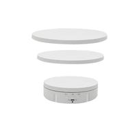 Platine vinyle, Visualiseur De Rotation Électrique À 360 °, Plateau Tournant, Restriction 3 Vitesses, Support D'affichage USB, Accessoire Prise Vue Vidéo, Chaussures Bijoux pour les bijoux(White)