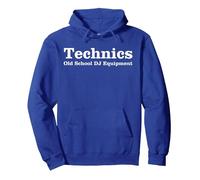 Platines de Musique Vintage Technic Old School DJ Equipment Sweat à Capuche, Unisexe pour Adultes, Bleu Royal, XL