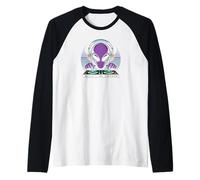 Platines DJ Alien - Musique électronique Humour Graphique Manche Raglan