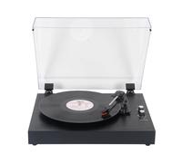 Platines vinyles Portable rétro 3 Vitesses (33/45 / 78 RPM) avec Haut - parleurs Bluetooth 5.0 intégrés - Compatible 7/10 / 12 Pouces, Sortie Casque et entrée Ligne - Son (UE)