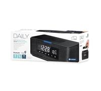 Platinet Haut-Parleur 10 W, Bluetooth, Charge QI, Radio FM, réveil - Daily - Noir