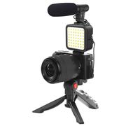 Platinet Kit Vlogging Complet avec Trépied / Micro / Projecteur LED Portable