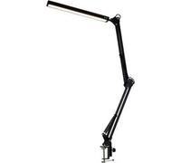 Platinet Lampe de bureau LED Flexy 10W à intensité variable avec clip, 1 bras, noir