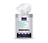 Platinet Lingettes de Nettoyage pour Ecrans LCD 11x9, 4cm - 100pcs - Desinfectant, sans Alcool, Non Inflammable