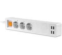 PLATINET smart Wi-Fi extension cable 1.8 m, 16A 4xUSB-A/5A TUYA blanc
