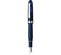 PLATINUM Century 3776 Century Stylo-plume japonais plaqué rhodium Bleu UEF/bleu 0,18-0,24 mm Plume en or 14 carats avec boîte cadeau