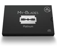 Platinum - Lot de 100 lames de rasoir durable en acier inoxydable trempé,développées par des professionnels,adaptées aux peaux sensibles(Q499)