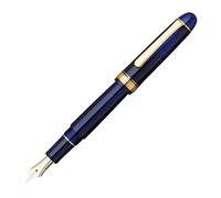 PLATINUM PNB15000-51UEF #3776 Century Gold Trim Chartres Blue UEF/bleu, 0,18-0,24 mm, fait à la main, plume en or 14 carats, avec boîte cadeau, stylo plume